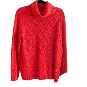 Anne Klein red knit sweater